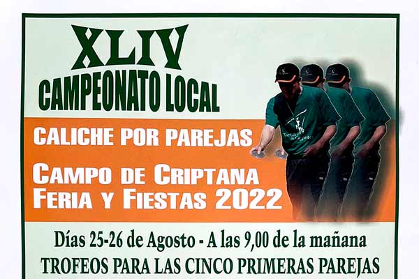 El Club de Caliche Criptana celebrará su XLIV Campeonato Local